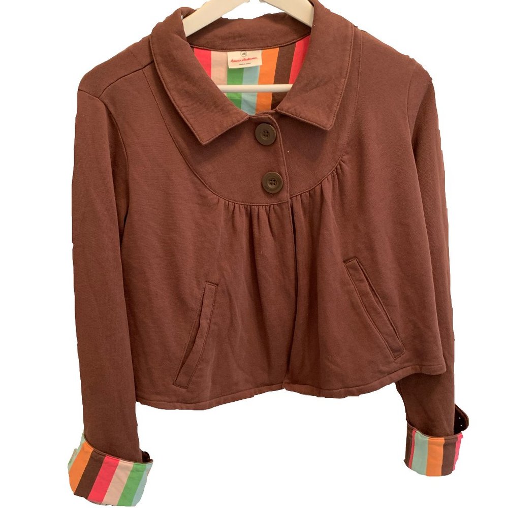 Hanna Andersson Brown Cropped Jacket